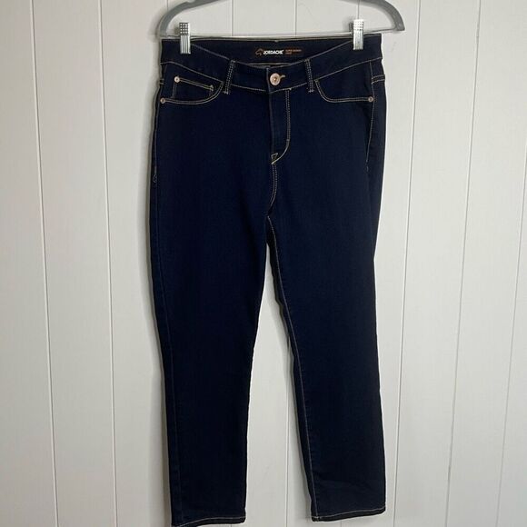 Jordache Womens Size 10 Super Skinny Denim Jeans Dark Wash Pockets Stretch - Picture 1 of 14